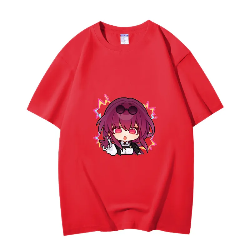 Fashion Anime Honkai: Star Rail Kafka 230g GSM Hipster Style Oversized Cotton T-shirt