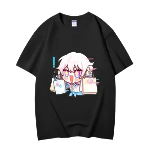 Fashion Anime Honkai: Star Rail March 7th 230g GSM Hipster Style Oversized Cotton T-shirt