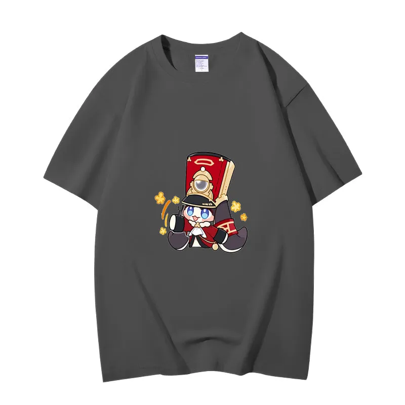 Fashion Anime Honkai Star Rail Pom-Pom 230g GSM Hipster Style Oversized Cotton T-shirt
