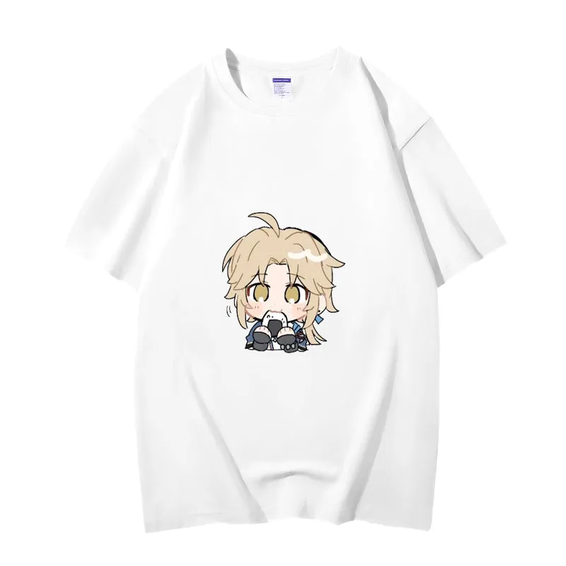 Fashion Anime Honkai: Star Rail Yanqing 230g GSM Hipster Style Oversized Cotton T-shirt
