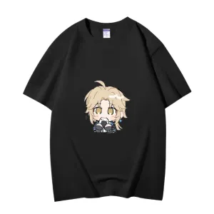 Fashion Anime Honkai: Star Rail Yanqing 230g GSM Hipster Style Oversized Cotton T-shirt