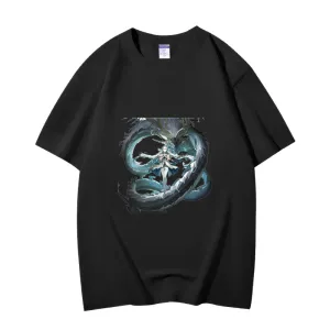 Fashion Anime Wuthering Waves Jinxi 230g GSM Hipster Style Oversized Cotton T-shirt
