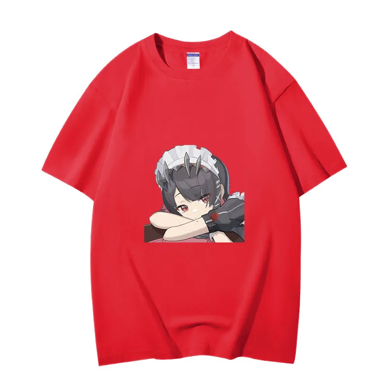 Fashion Anime Zenless Zone Zero Ellen Joe 230g GSM Hipster Style Oversized Cotton T-shirt