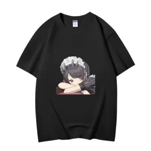 Fashion Anime Zenless Zone Zero Ellen Joe 230g GSM Hipster Style Oversized Cotton T-shirt