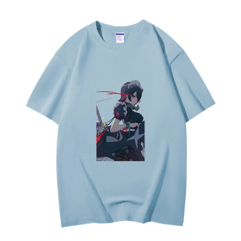 Fashion Anime Zenless Zone Zero Ellen Joe 230g GSM Hipster Style Oversized Cotton T-shirt