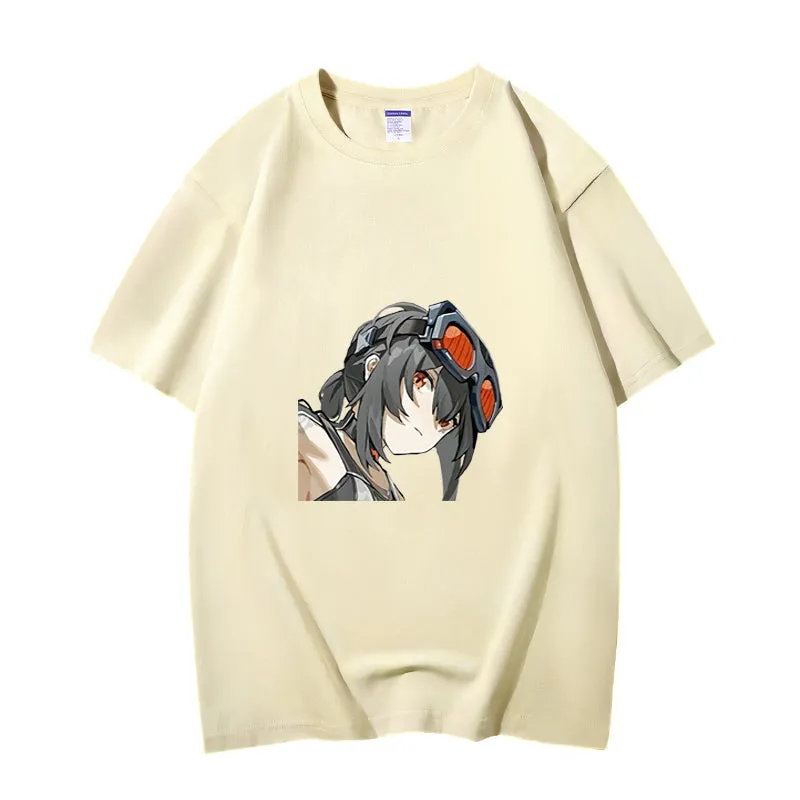 Fashion Anime Zenless Zone Zero Grace Howard 230g GSM Hipster Style Oversized Cotton T-shirt