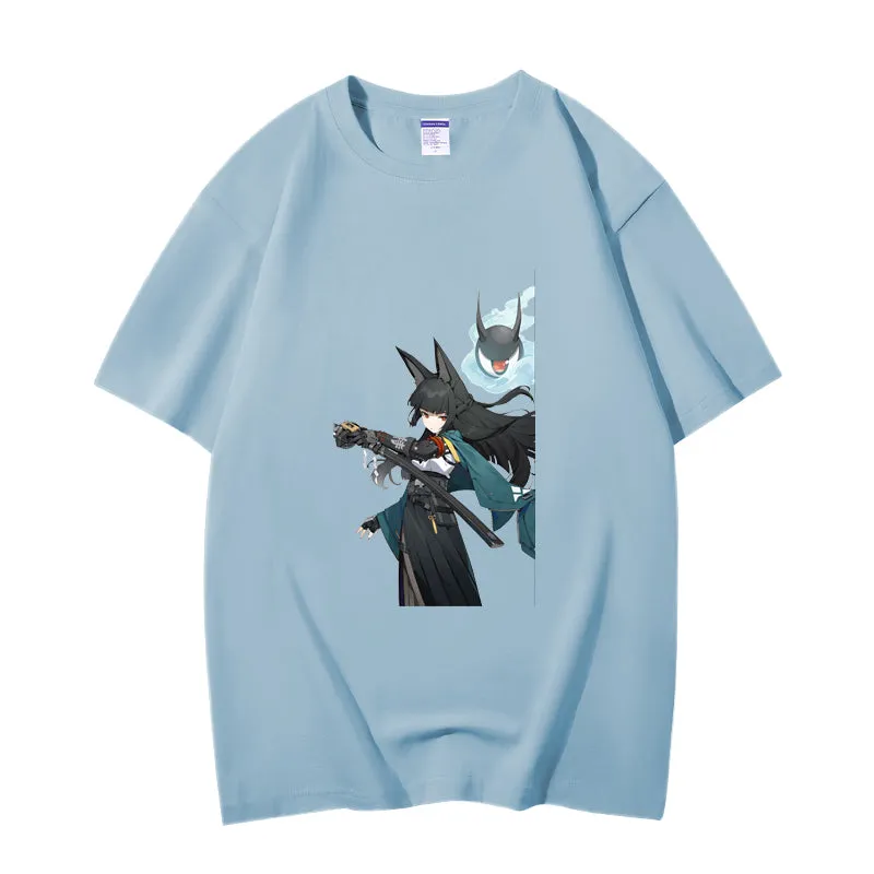 Fashion Anime Zenless Zone Zero Hoshimi Miyabi 230g GSM Hipster Style Oversized Cotton T-shirt
