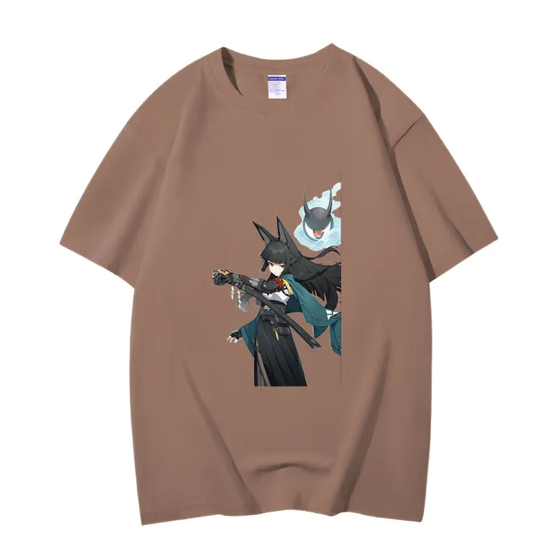 Fashion Anime Zenless Zone Zero Hoshimi Miyabi 230g GSM Hipster Style Oversized Cotton T-shirt