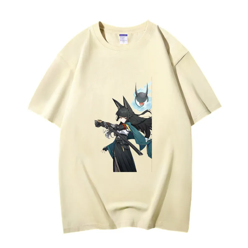 Fashion Anime Zenless Zone Zero Hoshimi Miyabi 230g GSM Hipster Style Oversized Cotton T-shirt