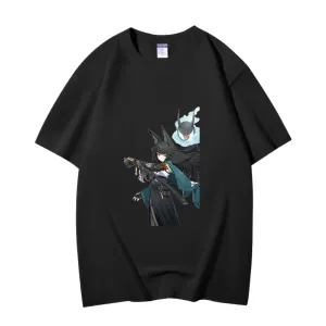 Fashion Anime Zenless Zone Zero Hoshimi Miyabi 230g GSM Hipster Style Oversized Cotton T-shirt