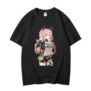 Fashion Anime Zenless Zone Zero Nicole Demara 230g GSM Hipster Style Oversized Cotton T-shirt
