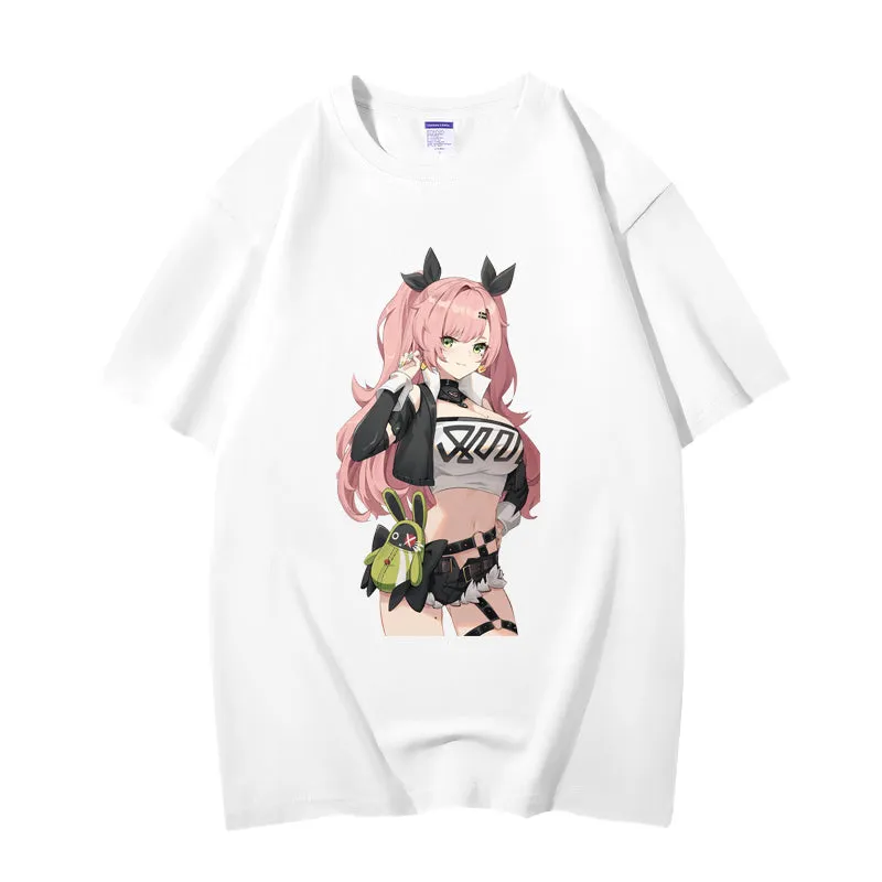 Fashion Anime Zenless Zone Zero Nicole Demara 230g GSM Hipster Style Oversized Cotton T-shirt