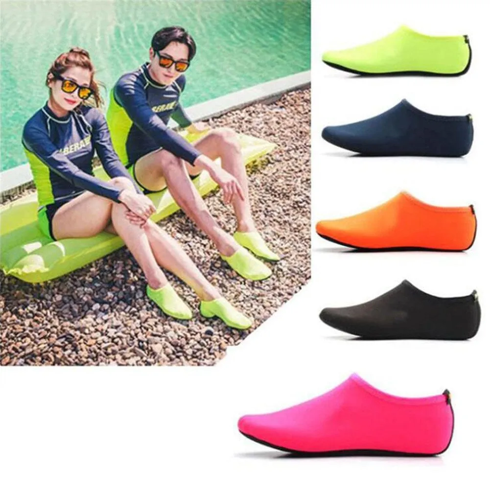 Fashion Barefoot Water Skin Shoes Anti-skid Socks Beach for Swim Surf Yoga Exercise Dark blue_S 36-37