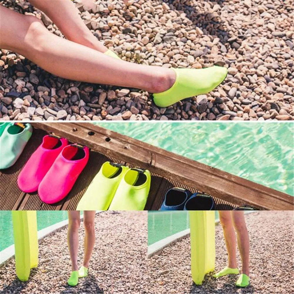 Fashion Barefoot Water Skin Shoes Anti-skid Socks Beach for Swim Surf Yoga Exercise Dark blue_S 36-37