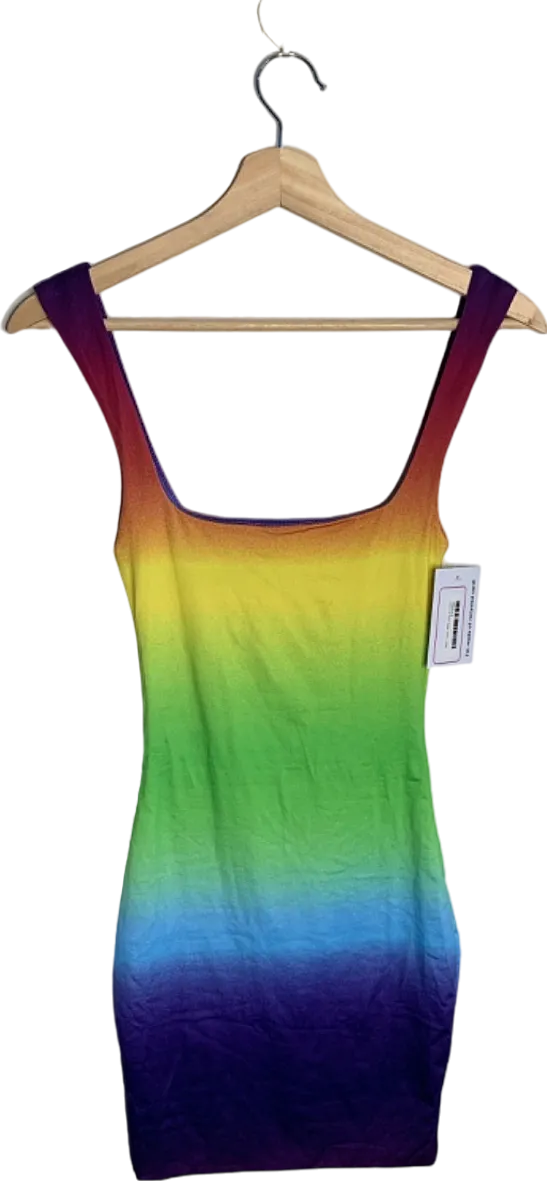 Fashion Nova Rainbow Gradient Bodycon Dress XS