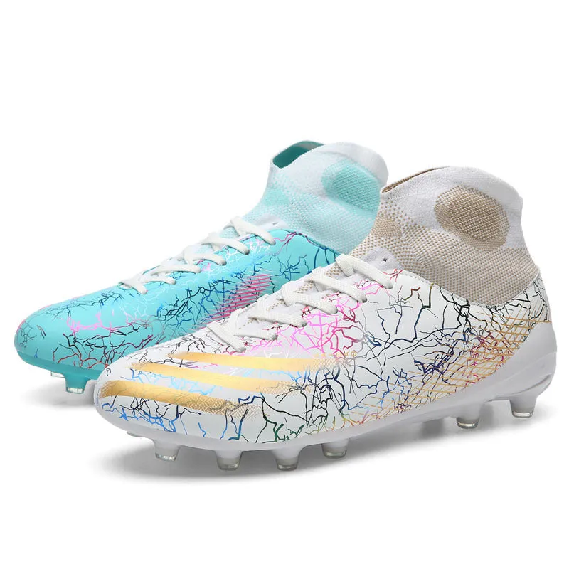 Fashion Personality New Men's High Top Soccer Shoes