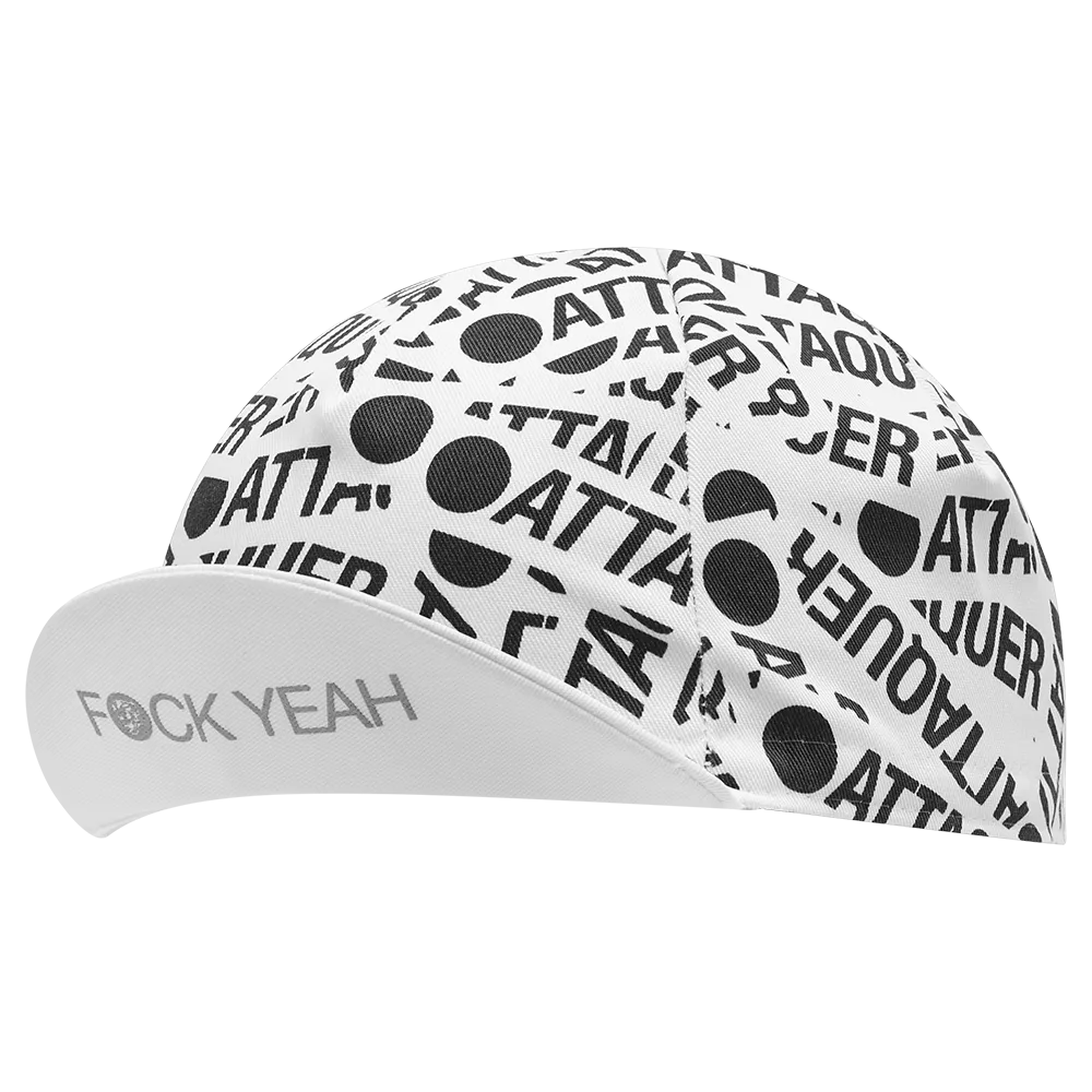 F*ck Yeah Sticker Cycling Cap White/Black
