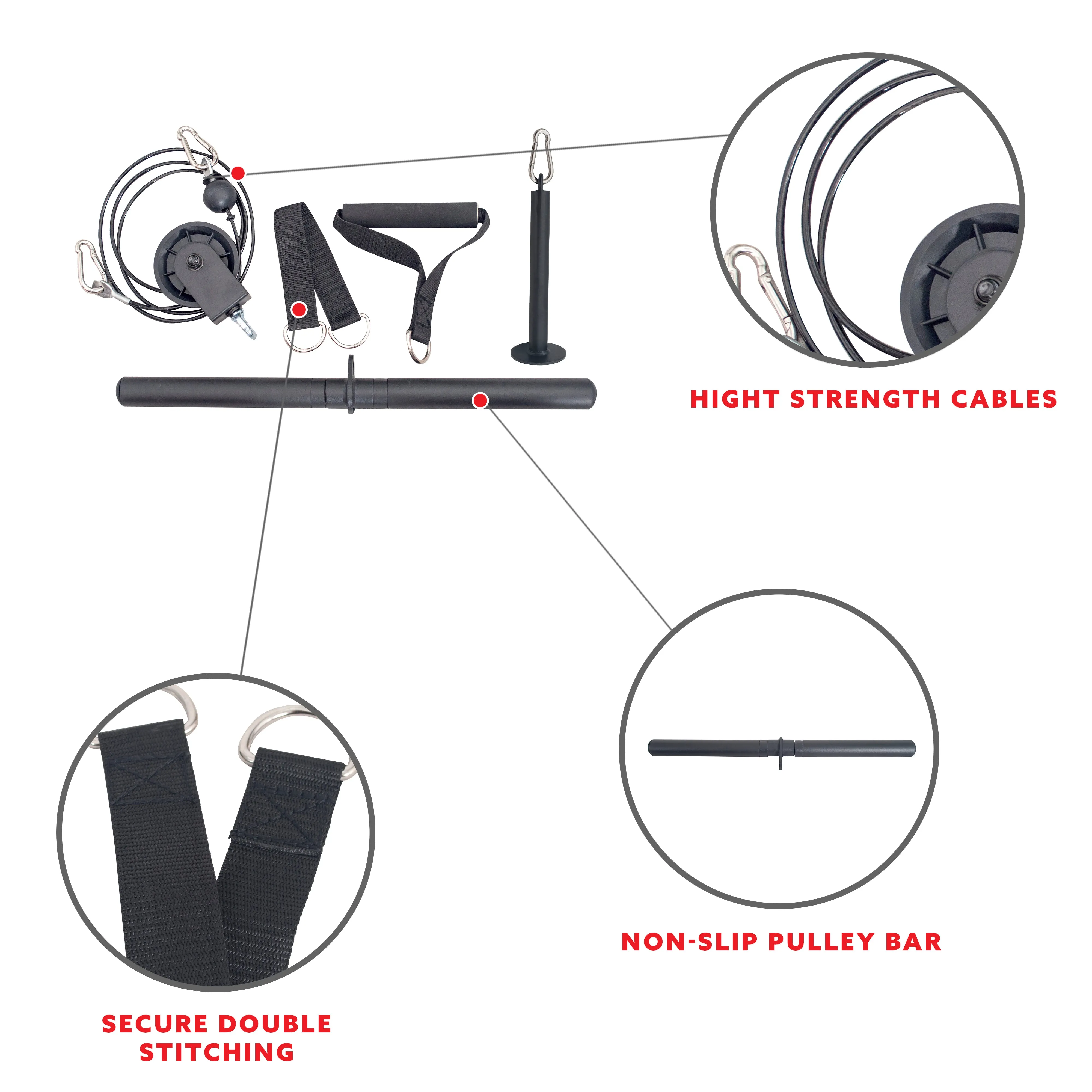 Fitness Lat Pull Down Attachment for Power Rack Cage