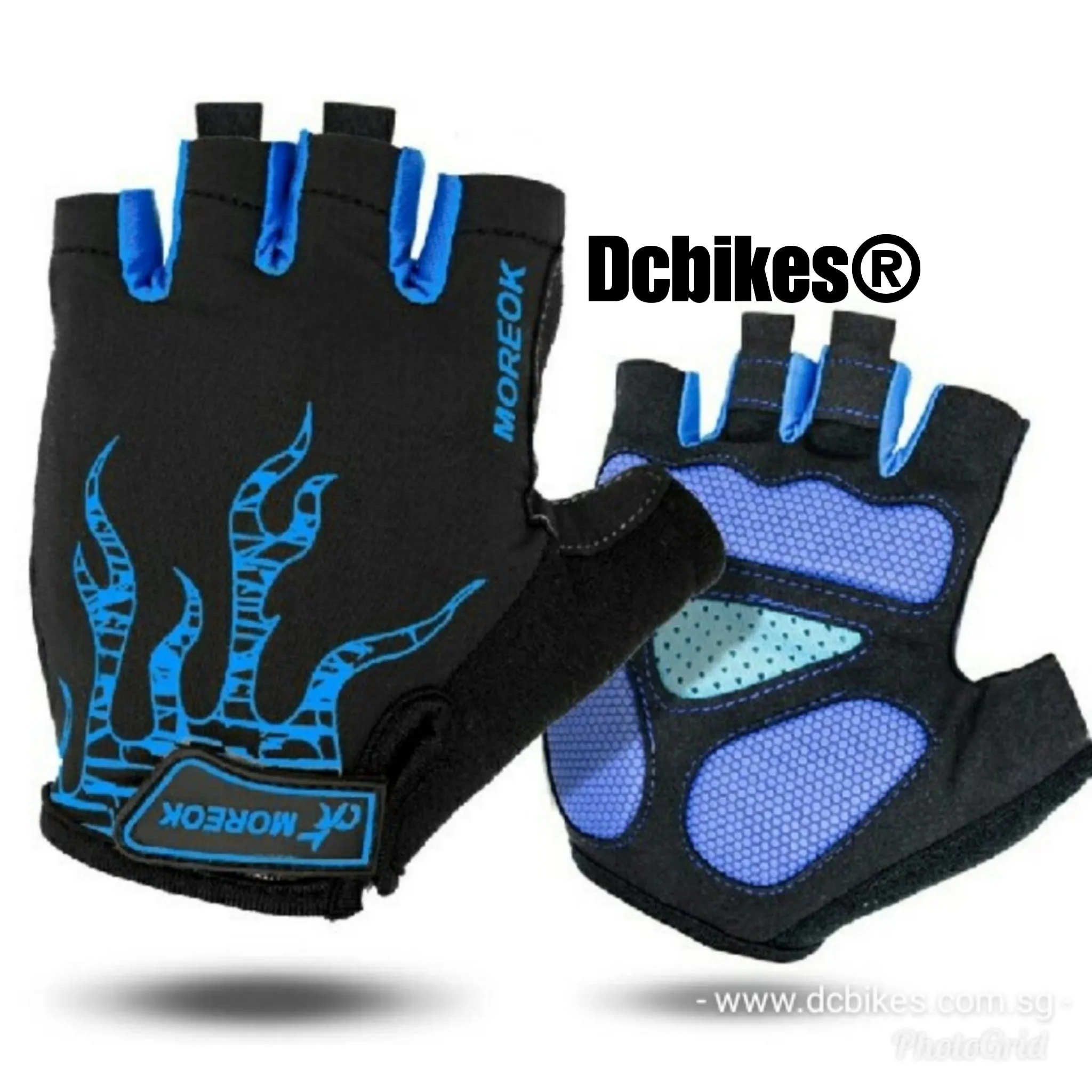 Flame Design Half Finger Protective Gloves