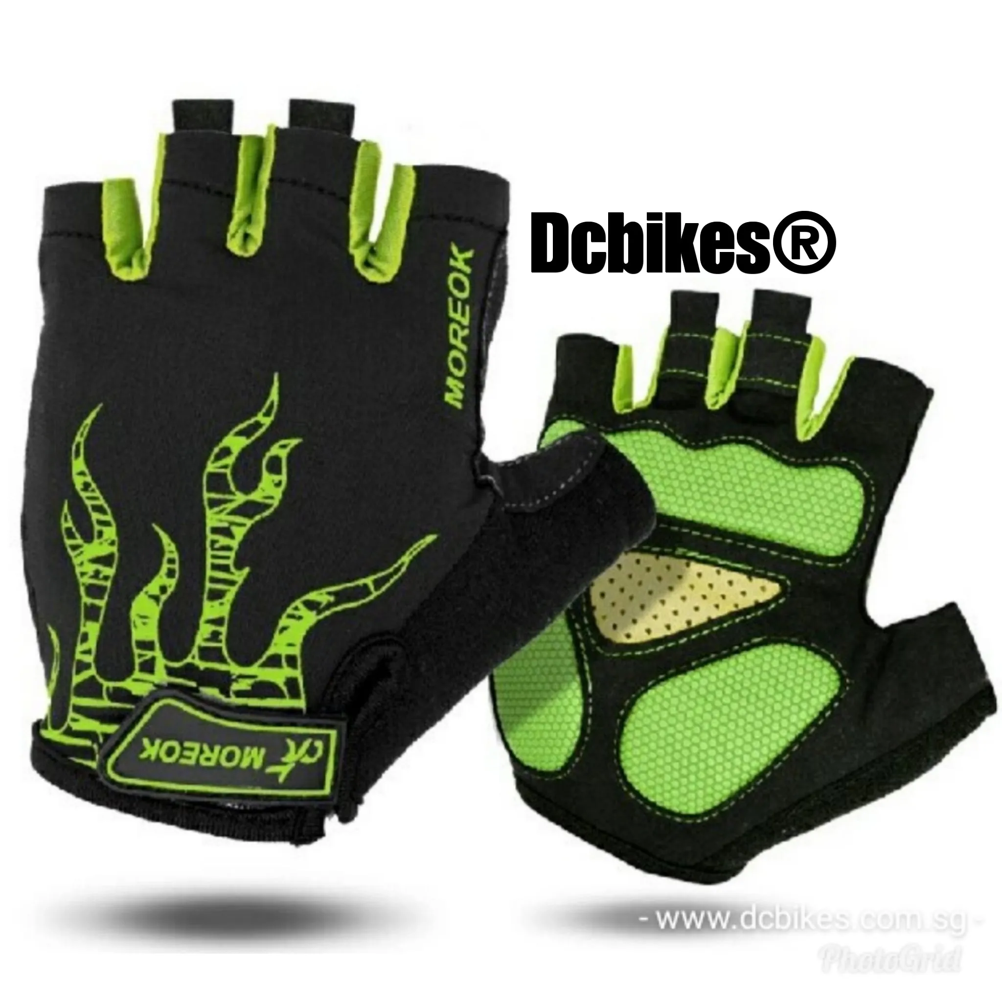Flame Design Half Finger Protective Gloves