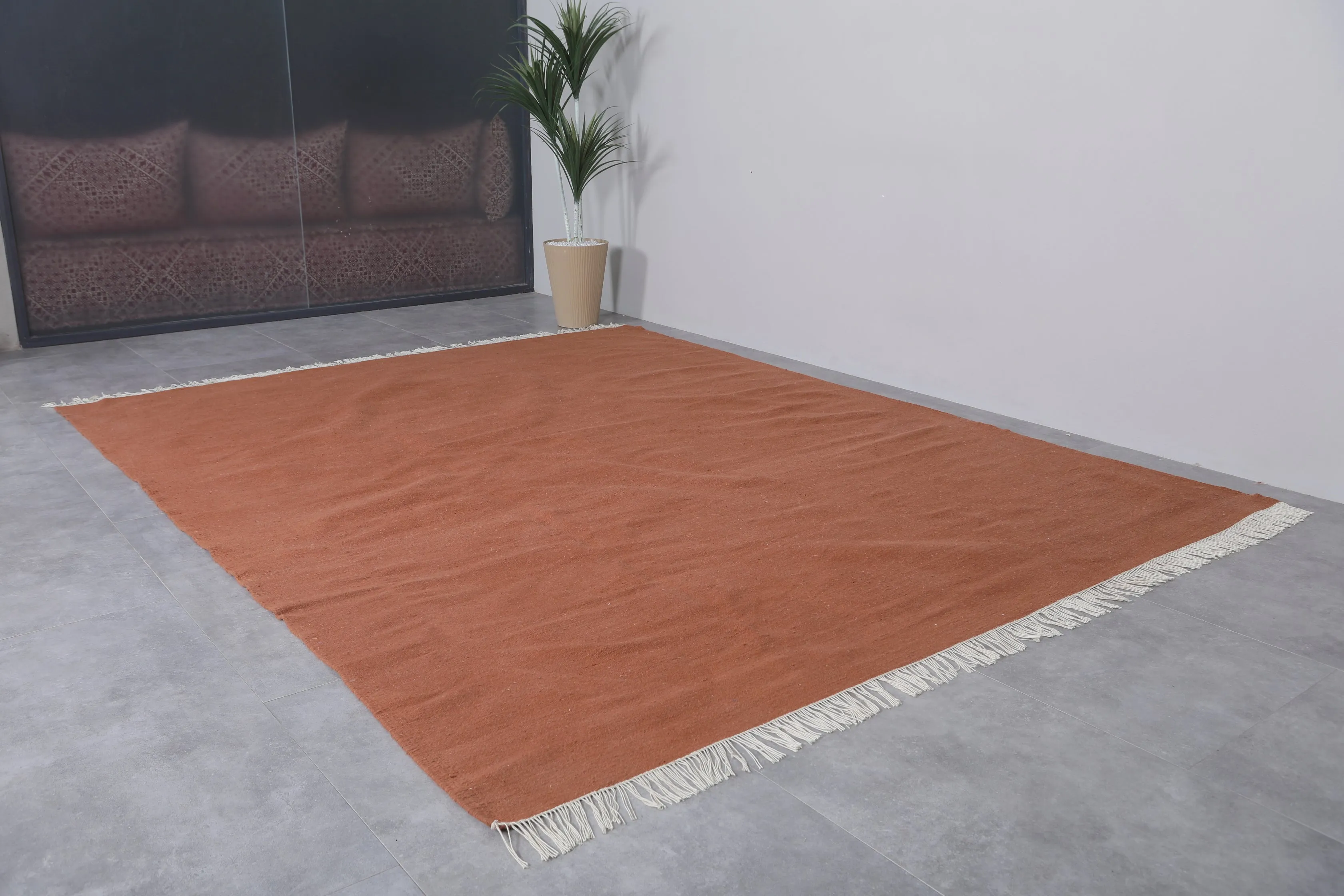 Flat woven Moroccan rug - Custom Moroccan area rug