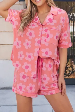 Flower Print Pajama Set