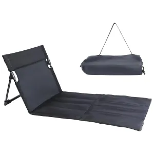 Folding Chair Outdoor Camping Backrest Lightweight Portable Beach Picnic Hiking Chair Black