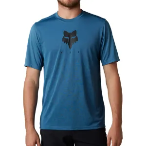 Fox Ranger Tru Dri Short Sleeve Mens Cycling Jersey - Blue