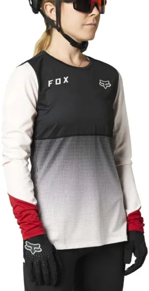 Fox WOMENS FLEXAIR LS JERSEY - Black/ Pink