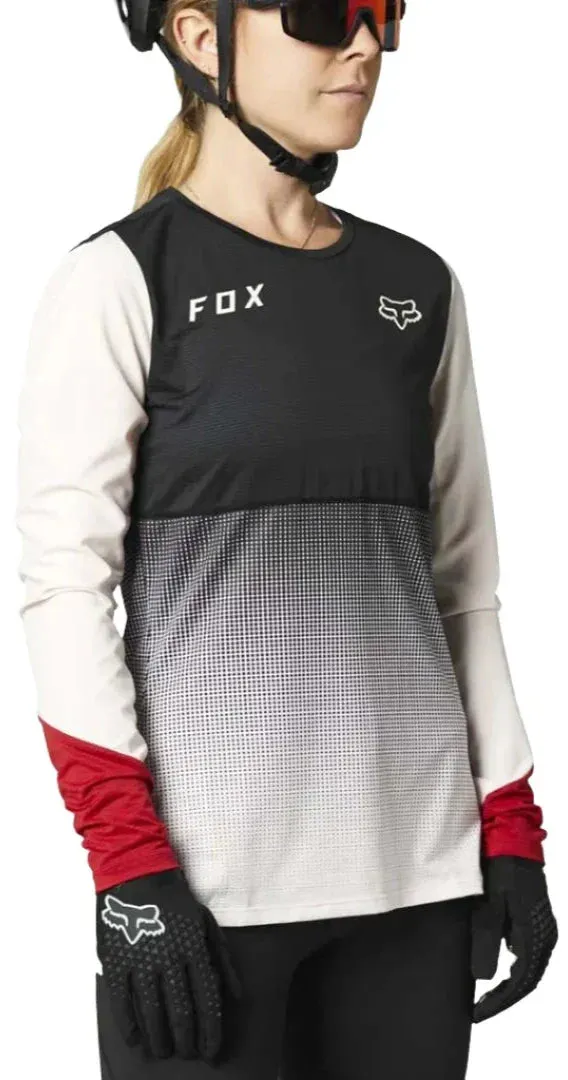 Fox WOMENS FLEXAIR LS JERSEY - Black/ Pink