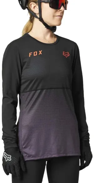 Fox WOMENS FLEXAIR LS JERSEY - Black