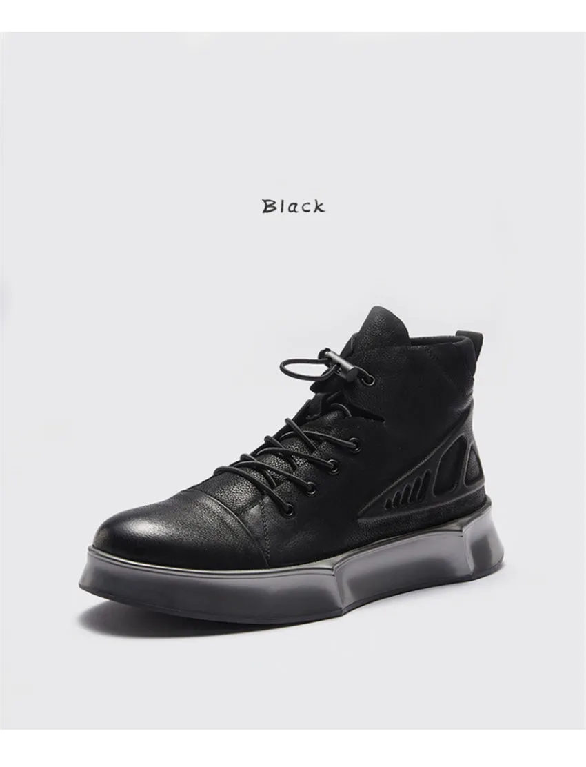 Genuine Leather Boots Men  Martins Boot Men Shoes Luxury Brand Formal Shoes Men Fashion Winter Shoes Men Fur
