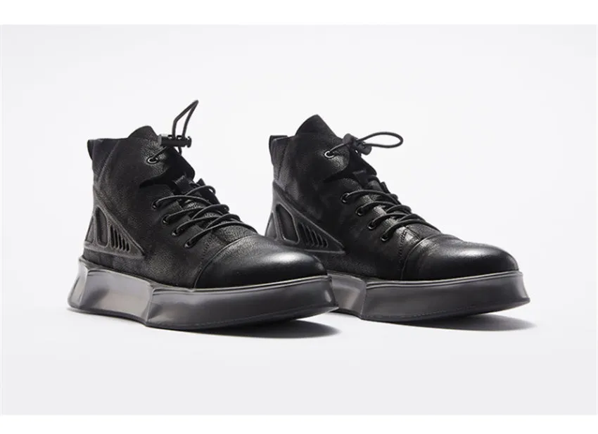 Genuine Leather Boots Men  Martins Boot Men Shoes Luxury Brand Formal Shoes Men Fashion Winter Shoes Men Fur