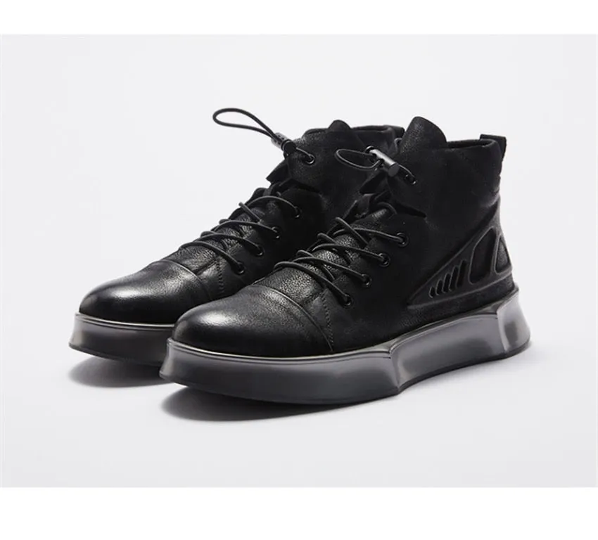 Genuine Leather Boots Men  Martins Boot Men Shoes Luxury Brand Formal Shoes Men Fashion Winter Shoes Men Fur