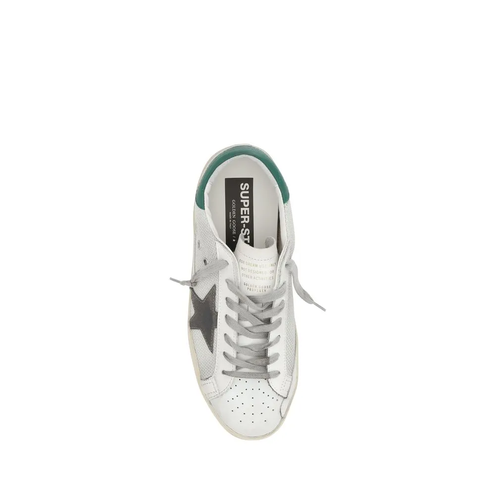 Golden Goose Super Star Men Ivory Sneakers Leather Lace Up Casual Trainer Shoes