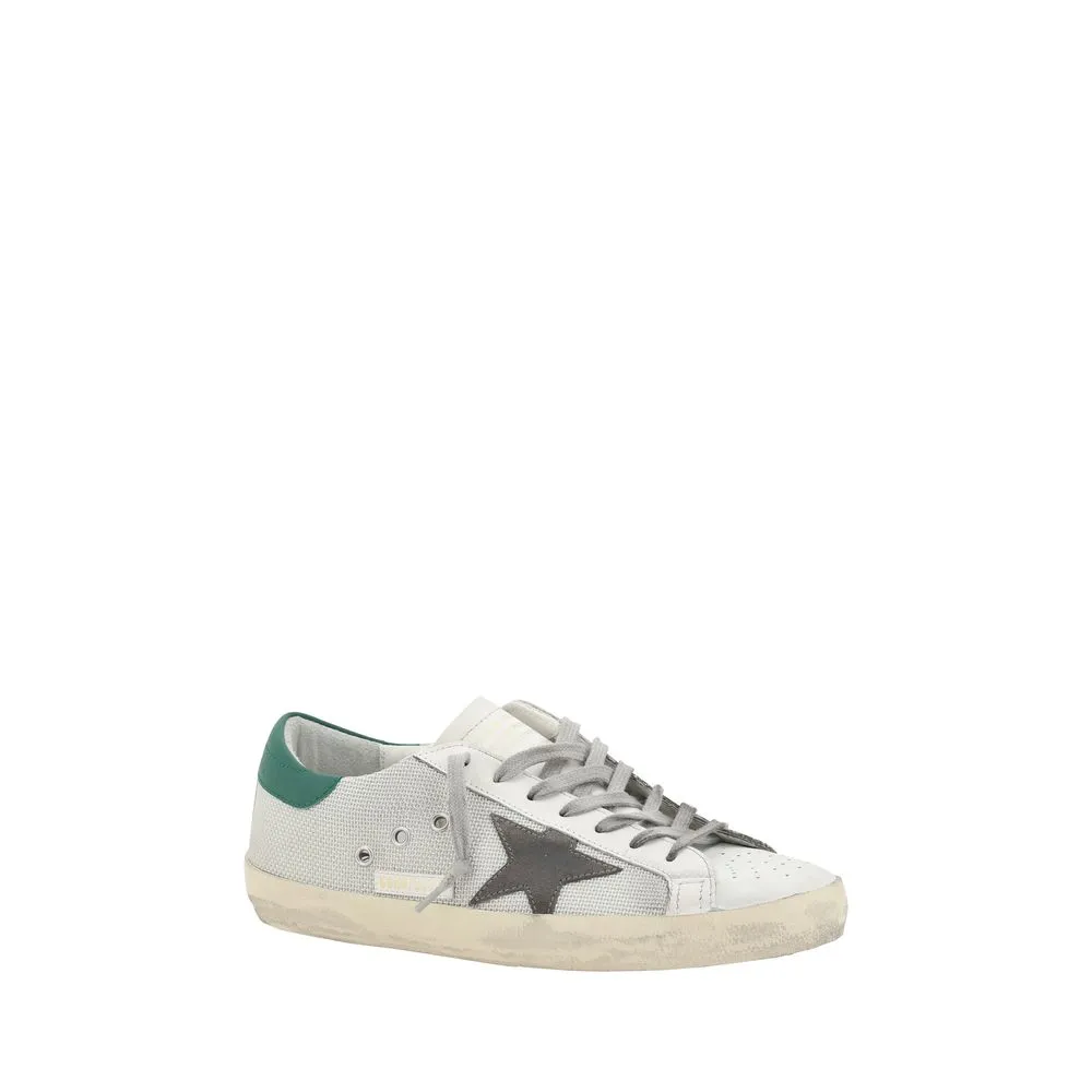 Golden Goose Super Star Men Ivory Sneakers Leather Lace Up Casual Trainer Shoes