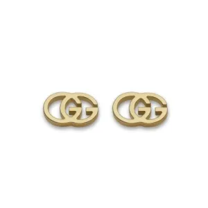 Gucci Yellow Gold Running G Stud Earrings