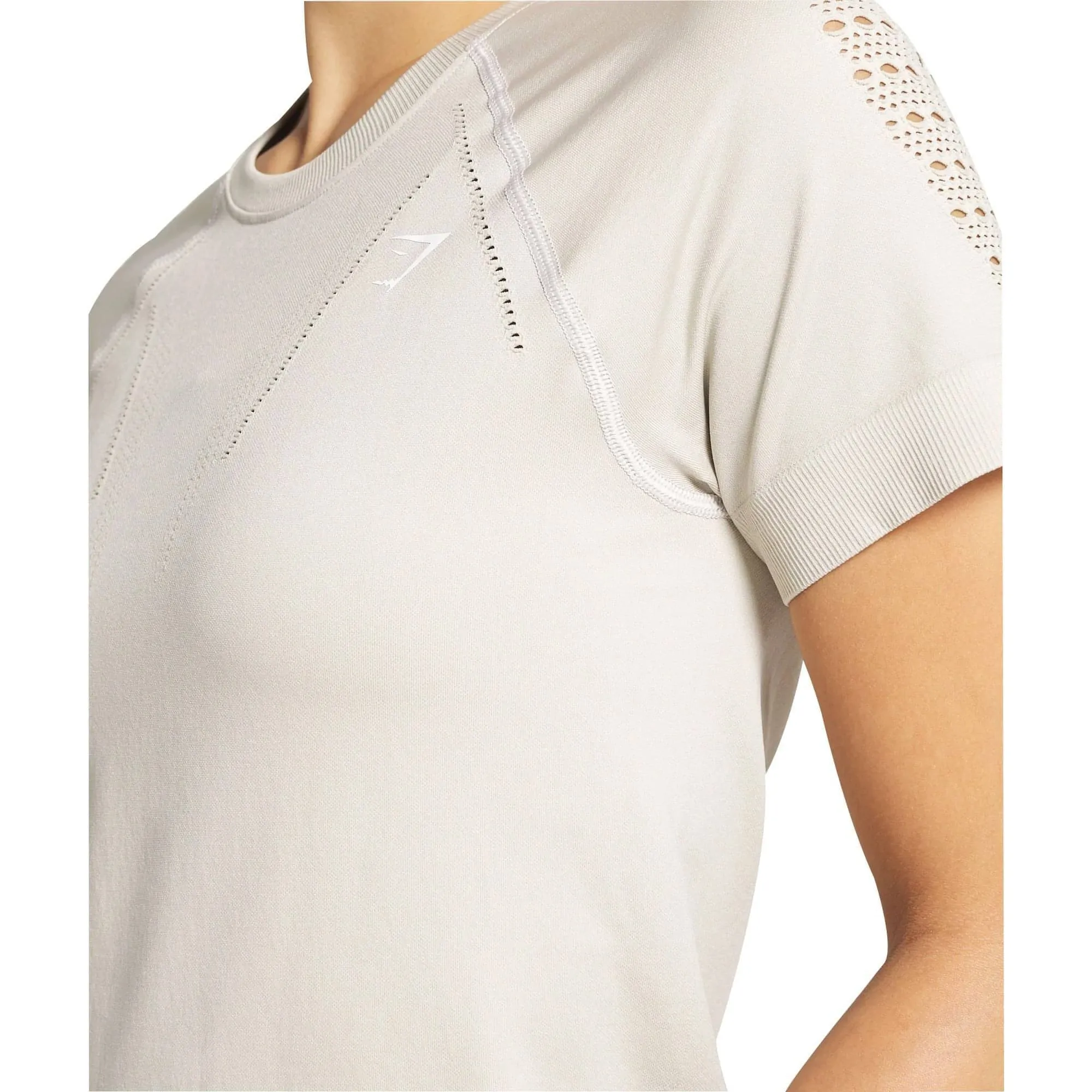 Gymshark Energy Seamless Short Sleeve Womens Training Top - Grey