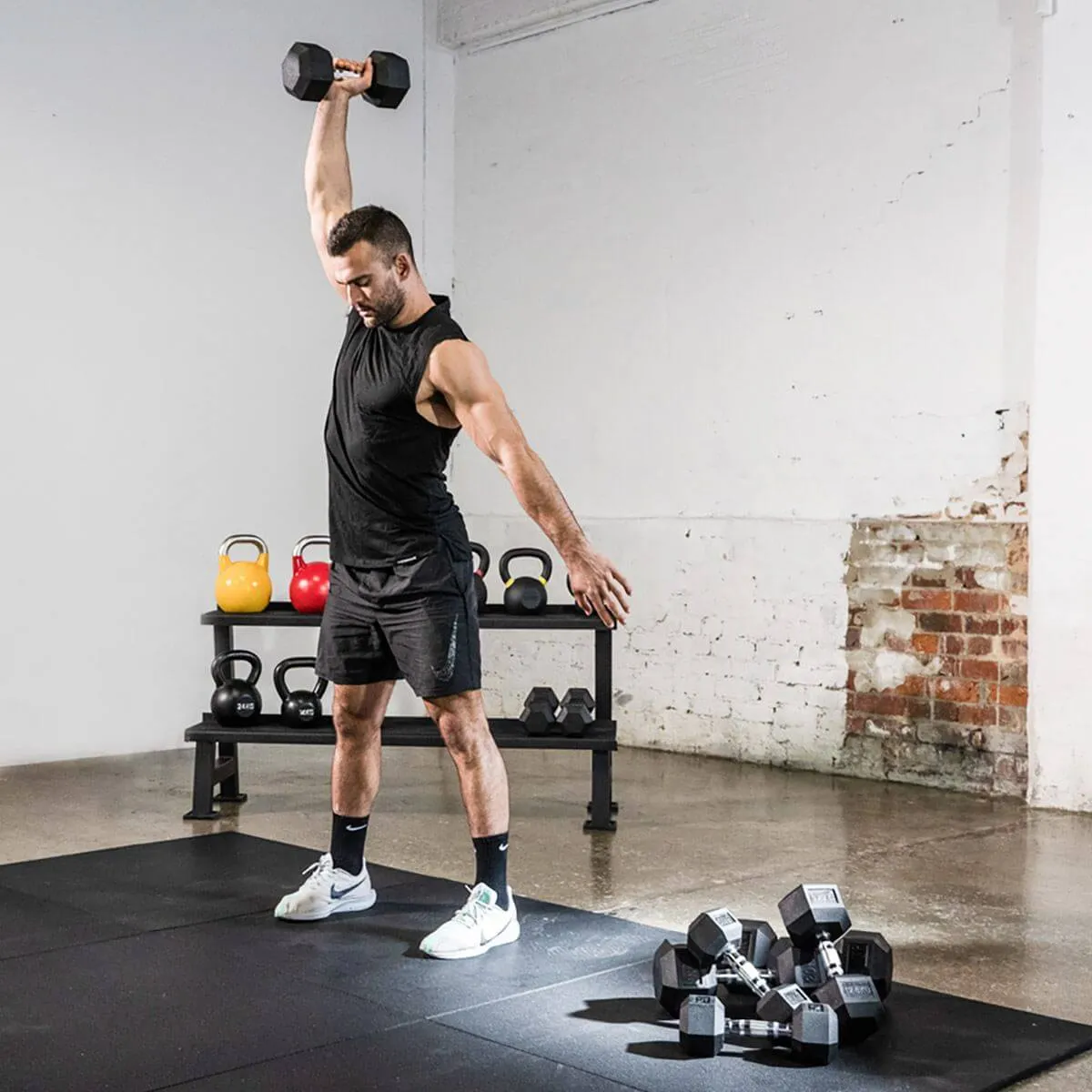 Gymzey Rubber Hex Dumbbells 1kg - 30kg
