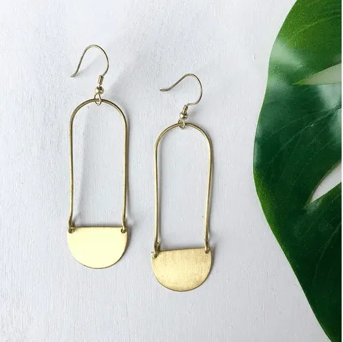 Half-Moon Gold Earrings