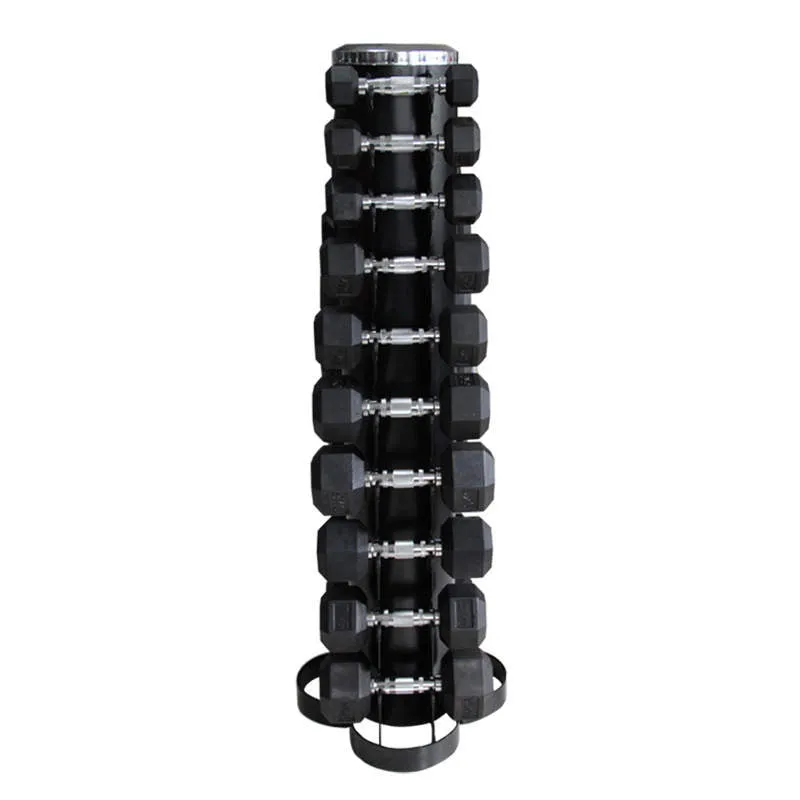 Hex Dumbbells 1-10kg with Storage Tower