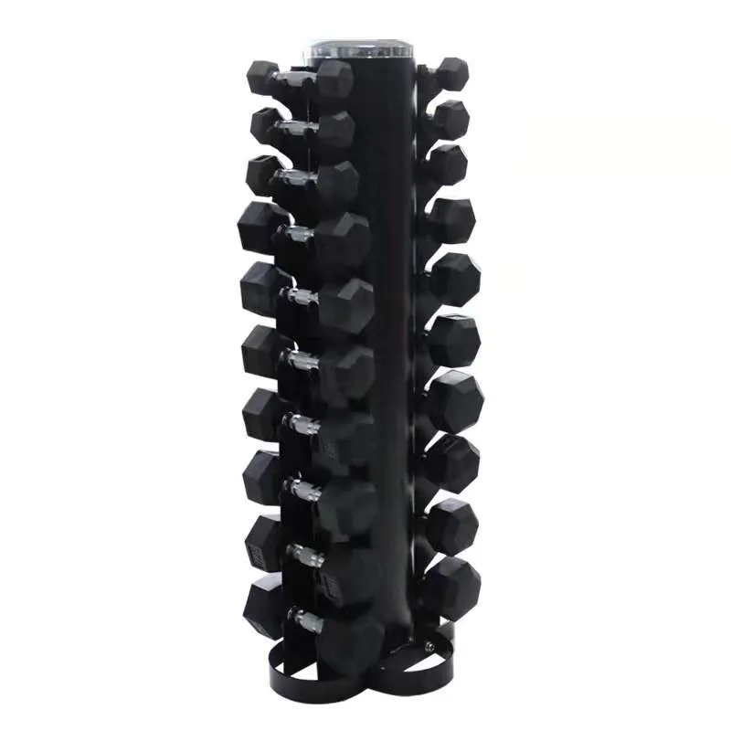 Hex Dumbbells 1-10kg with Storage Tower