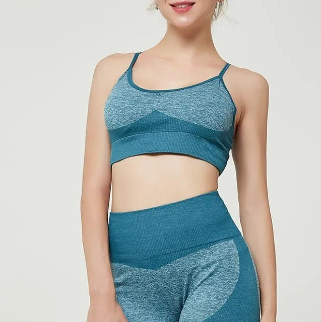 High Waist Yoga Pants Seamless Women Sports Leggings Fitness Solid Athletic Workout Long Tights Gym Running Trousers Girls