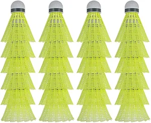 HIRALIY 24 Pack Nylon Badminton Shuttlecocks Birdies, Baseball/Softball Batting Training High Speed Badminton Balls with Stable & Durable, Ideal Hitting Practice for Youth Players Indoor and Outdoor