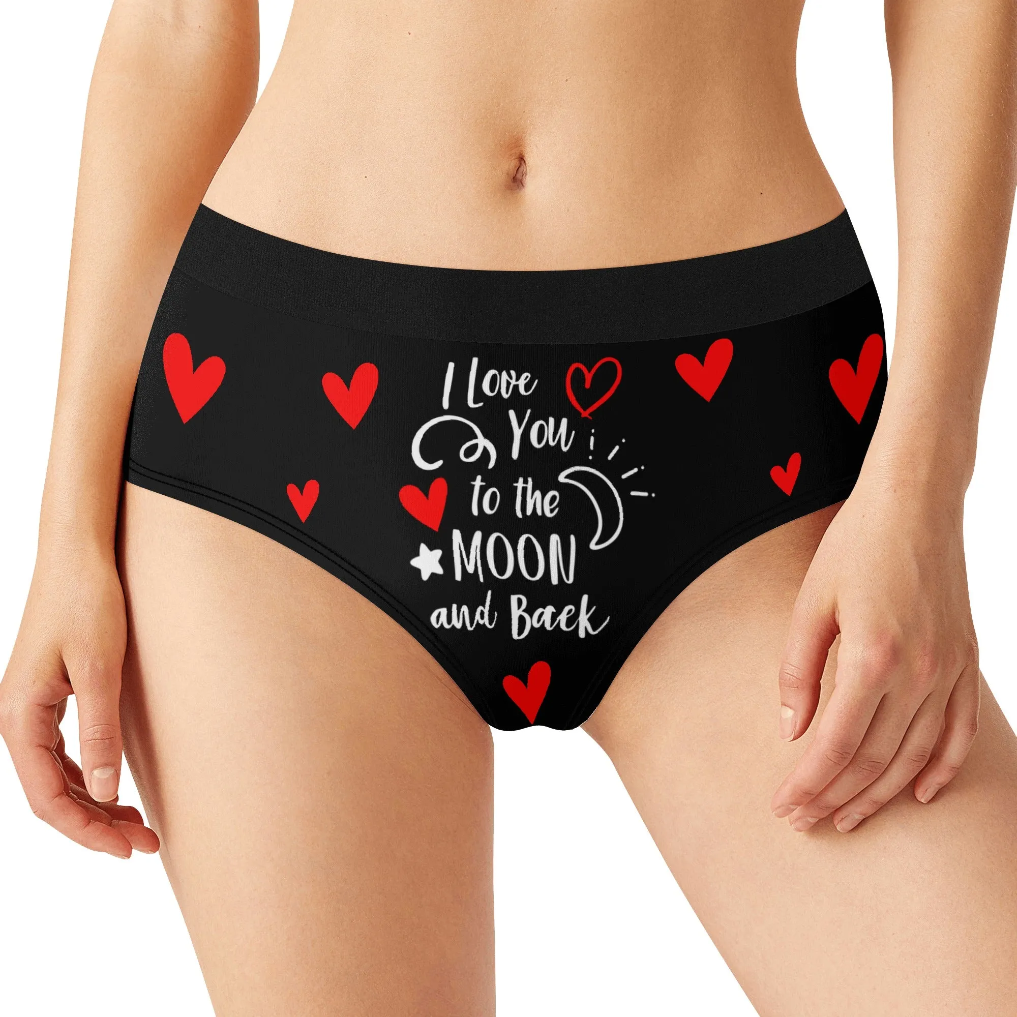I Love you Womens Mid Waisted Briefs