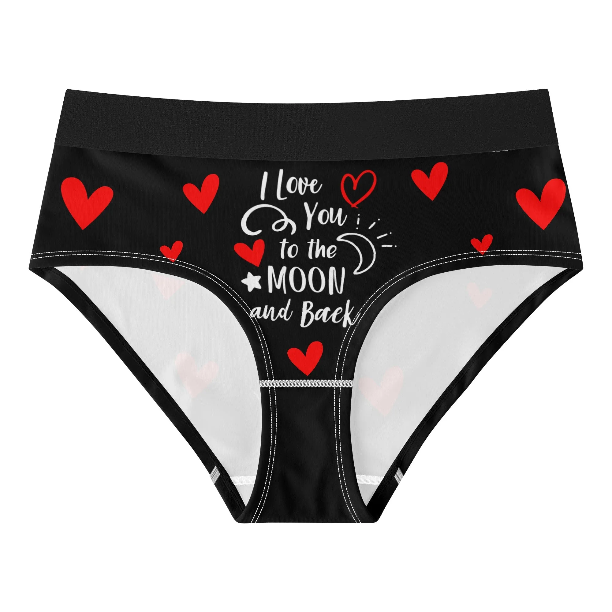 I Love you Womens Mid Waisted Briefs