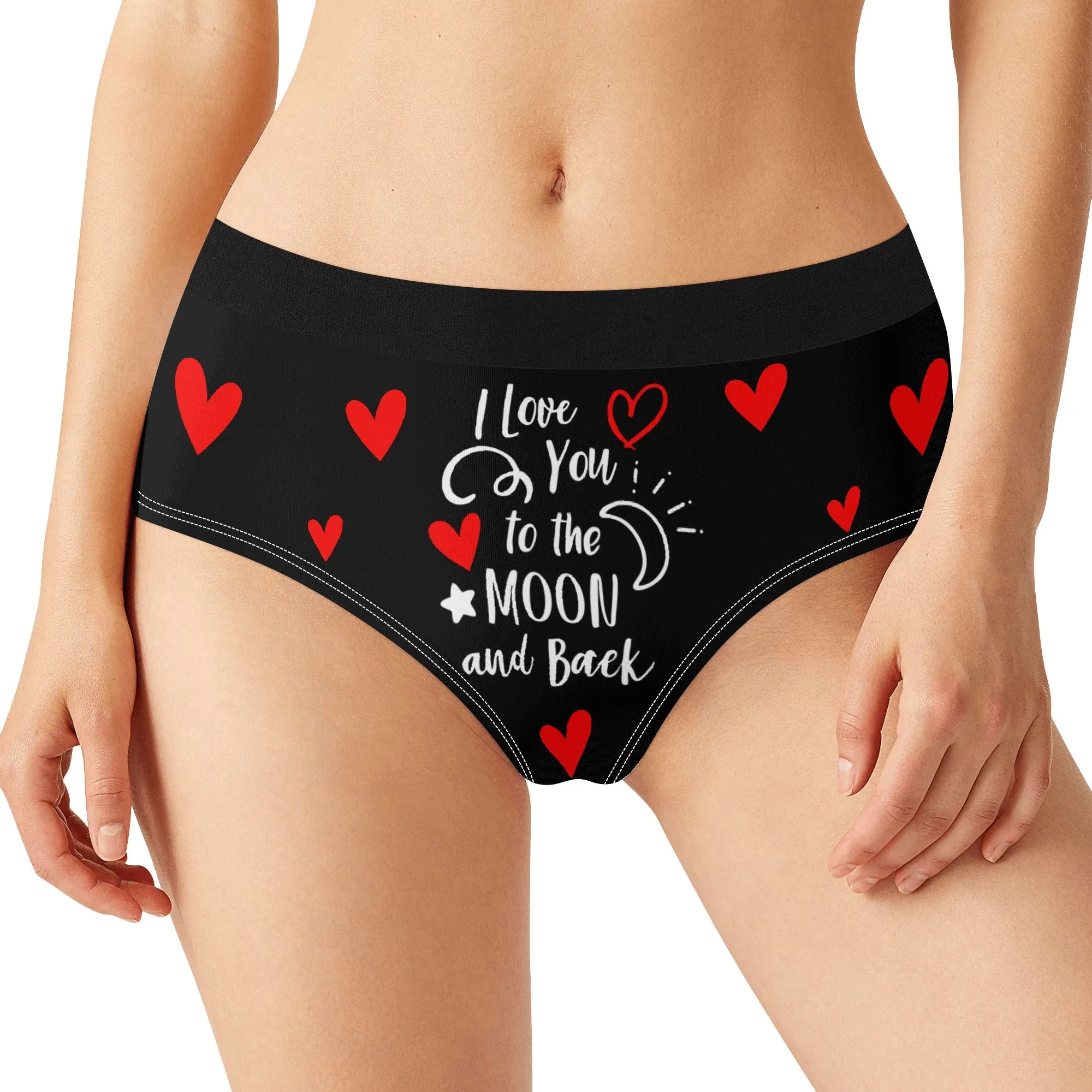 I Love you Womens Mid Waisted Briefs