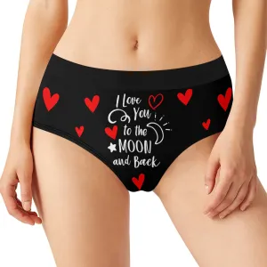I Love you Womens Mid Waisted Briefs