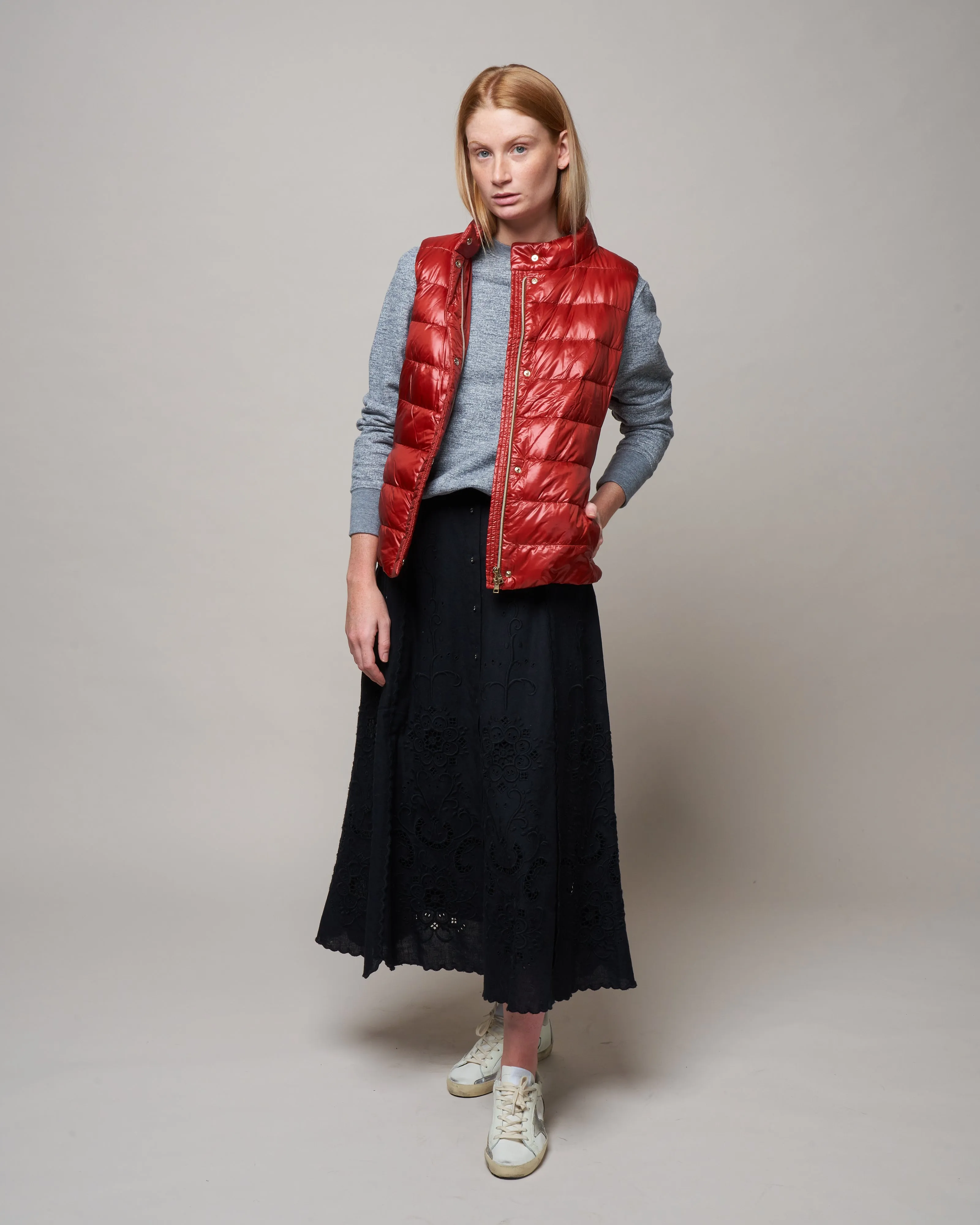 iconico giulia short vest - burnt henna