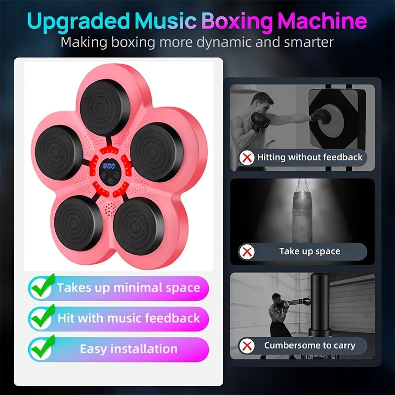 Intelligent Music Boxing Trainer Wall-Mounted with Gloves